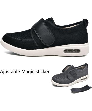 SDEQA Adjustable Diabetic Shoes for Men and Women - Extra Wide Walking Shoes for Elderly with Foot Pain Relief and Neuropathy - Size 12A - Buy Online on GoSupps.com