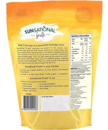 Sunny Fruits Sunsational Fruits Dried Apricots 1.36kg - Buy Online on GoSupps.com