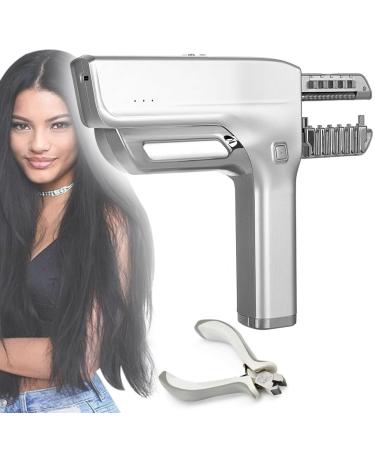 6D Hidden Hair Extensions 5-Pin Hair Extension Gun for Salons 30min Quick-operated Non-marking Hair Extension Tool with Remover Tool Fast Installation and Removal