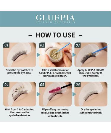 15g GLUEPIA Eyelash Extension Remover Cream - Low Irritation, Sensitive Skin Formula (Korean Made) - Buy Online on GoSupps.com