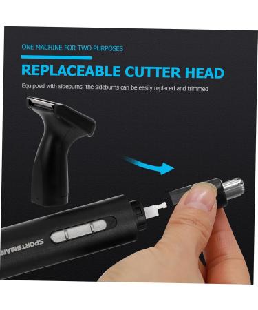 Beaupretty Nose Hair Trimmer & Electric Facial Cleaner for Men & Women - Metal Razor Shaver Body Shavers Hand Wisking Tool - 13x1.6cm Black - Buy Online on GoSupps.com