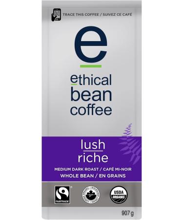 Ethical Bean Lush Medium Dark Roast Coffee 907g & Sweet Espresso Medium Dark Roast Coffee 907g - Buy Online on GoSupps.com