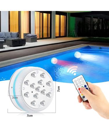Czemo Pool Lighting - 4 Magnetic LED Underwater Lights with Remote Control | IP68 Waterproof for Pools Ponds & Aquariums - Buy Online on GoSupps.com
