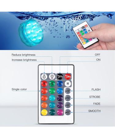 Daphomeu Underwater Lights - Remote-Controlled Waterproof RGB Multi-Color Pool & Spa Decor (2 Pack) - Buy Online on GoSupps.com