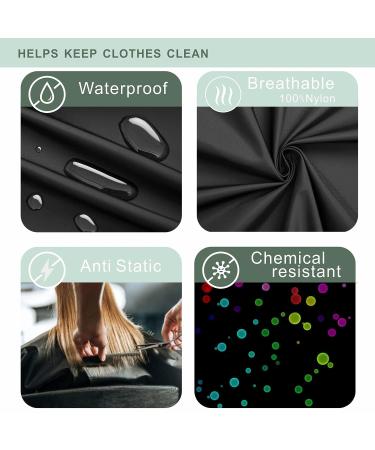 Izzycka Professional Barber Cape with Armholes - Waterproof & Large 64x56 Salon Cape for Hair Stylist - Hands-Free Design for Hair Color, Dye, and Haircuts - Black - Buy Online on GoSupps.com