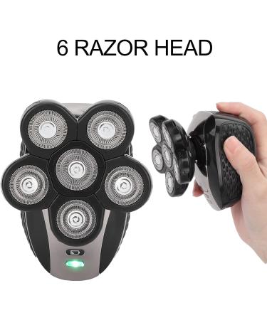 Electric Head Shaver for Men | Watertight 5-in-1 Wet Dry Grooming Kit with 6 Blade Heads - International Shipping - Buy Online on GoSupps.com