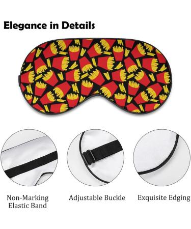 French Fries Sleep Mask for Women | Adjustable Eye Shades & Elastic Strap for Comfortable Sleep - Buy Online on GoSupps.com