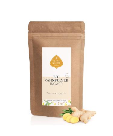 ORGANIC Ginger Toothpowder I Ginger and Xylitol - Refill Pack 200 grams VEGAN - WITHOUT artificial additives