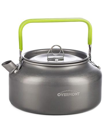 Overmont Camping Kettle Camp Tea Coffee Pot Aluminum 42 FL OZ Outdoor Hiking Gear Portable Teapot Lightweight with Silicon Handle 1.2Medium - Buy Online on GoSupps.com