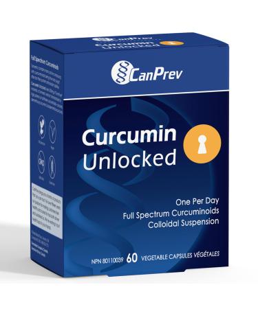 CanPrev - Curcumin Unlocked 60 v-caps - Provides Curcuminoids with Enhanced Bioavailability for Use as Antioxidants - Full Spectrum Curcuminoids Colloidal Suspension