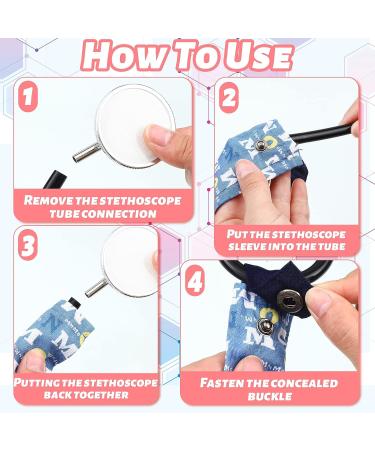 8-Piece Handmade Cotton Stethoscope Covers - Removable Tube Sleeve for Hospital Nurses & Doctors | 8 Styles Available - Buy Online on GoSupps.com