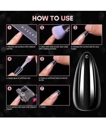 Makartt Stiletto Nail Tips - 500 Pieces Acrylic False Nails Short Stiletto Tips 10 Sizes for Perfect Manicure - Buy Online on GoSupps.com