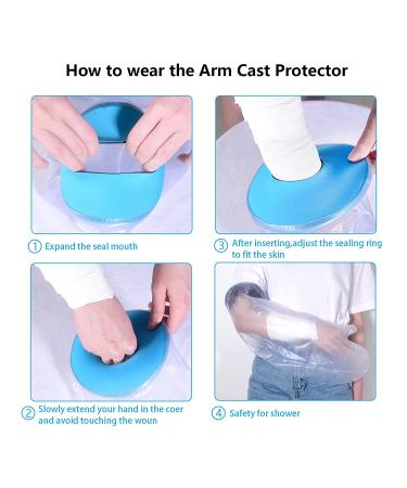 Kids Arm Cast Cover - Waterproof Bag for Shower & Bath, Watertight Protector for Wound & Bandages, Reusable & Skin-Friendly (Medium) - Buy Online on GoSupps.com