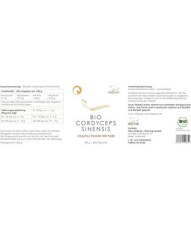 Buy Organic Cordyceps Powder for Animals - Wohlrab Quality - 300g | Microfinely Ground Cordyceps Sinensis - International Shipping - Buy Online on GoSupps.com