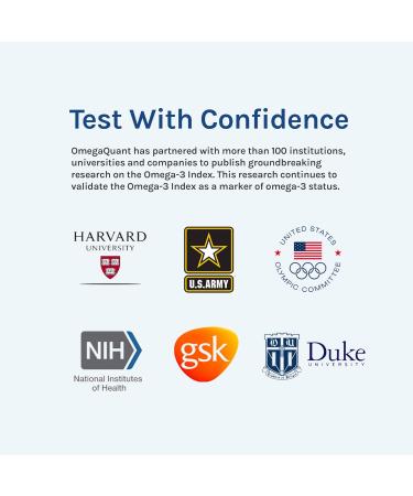 Omega Quant Omega-3 Index Complete - Complete Fatty Acid Profile Blood Test Kit | Includes - Omega-3s Omega-6s Saturated Fats Monounsaturated fats Trans Fats | 1 Complete Home Kit - Buy Online on GoSupps.com