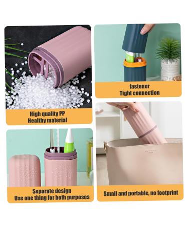 Toothbrush Travel Case 2 Pcs Split Design with Mouthwash Cup | Portable Toothbrush Holder & Organizer - Buy Online on GoSupps.com