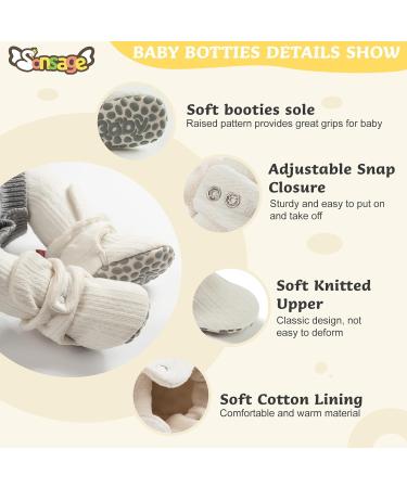 Sonsage Baby Snow Boots | Anti-Skid Sole | Winter Warm Crib Shoes 12-18 Months | White - Buy Online on GoSupps.com