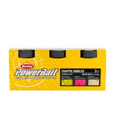 Berkley PowerBait ChromaGlow Crappie Nibble Fishing Dough Bait Assortment Assorted