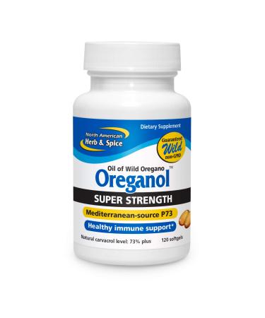 North American Herb & Spice Super Strength Oreganol P73 - 120 Softgels - Immune System Support - Vegan Friendly Wild Oregano - 285% More Potent Than Regular Strength - Non-GMO - 120 Servings