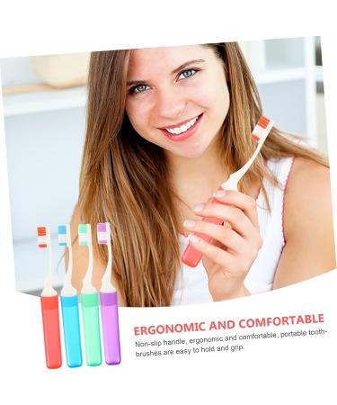 TOVINANNA 16 Pack Travel Toothbrushes | Foldable & Lightweight Kids' Toothbrushes for On-the-Go Oral Hygiene - Buy Online on GoSupps.com