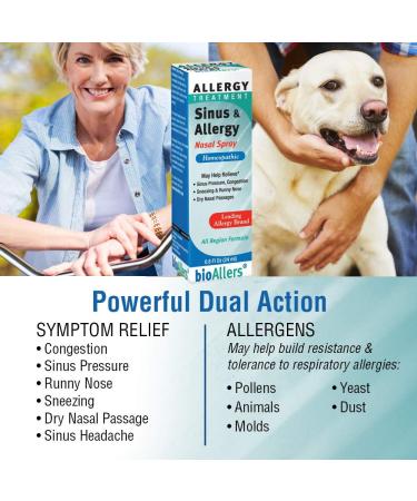 BioAllers Sinus and Allergy Relief Nasal Spray 0.8 oz - Fast-Acting Homeopathic Remedy - Buy Online on GoSupps.com