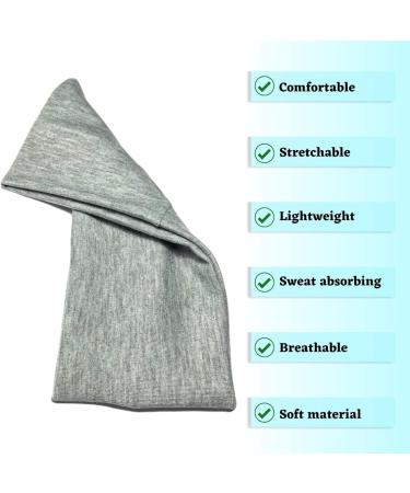 Extra Wide Plain Stretchy Headband 11cm - Grey | Unisex Kylie Head Band for Women & Men - Soft Hairbands for Yoga and Sports - Buy Online on GoSupps.com