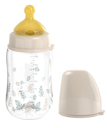 nip Cherry Green wide neck bottle 260ml brown Brown 260 ml plastic