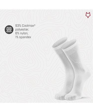 FoxRiver Coolmax Ultra-lightweight Liner Crew Socks White 9-11.5 | Men's Wick Dry Technology - Buy Online on GoSupps.com