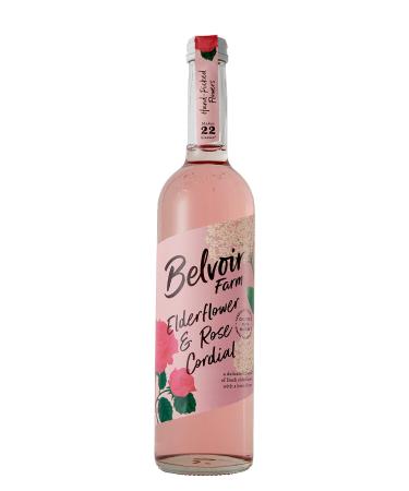 Belvoir Farm Elderflower & Rose Cordial - Hand Picked Elderflowers & Rose Petal Extract | Traditional Family Recipe | 100% Natural Ingredients | Suitable for Vegetarians & Vegans - 6 x 500ml Bottles 6 x 500ml Elderflower & Rose - Buy Online on GoSupps.com