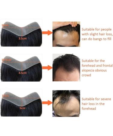 Men Toupee Men's Hairline Toupee 100% Real Human Hair Forehead Hairpiece V-Shape Male Toppee PU Thin Skin Natural Hairline Straight Hair Replacement System Men Hair Tropper (Color : 4cmx16cm Size 100% 4cmx16cm - Buy Online on GoSupps.com