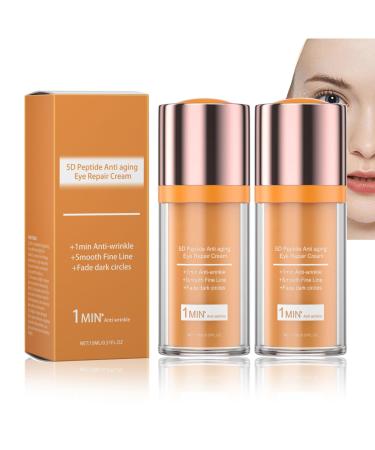 5D Peptide Anti aging Eye Repair Cream+1min Anti-wrinkle+Fade Dark Circles Instant Lift Plus Poche Yeux Instant Eye Lift. Instantly Removes Bags Firming Delicate Skin -15ml (2)