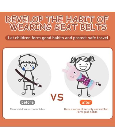 Pinkgarden Car Pillow for Kids - Seatbelt Cover and Head Rest Cushion for Toddler (Bear) - Buy Online on GoSupps.com