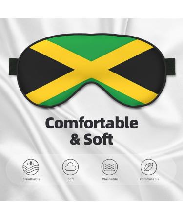 Jamaica Flag Eye Mask - Soft Adjustable Sleep Mask for Men & Women - Perfect Nighttime Comfort - Buy Online on GoSupps.com
