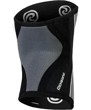 Rehband Kniebandage 7mm Neoprene - Flexible Non-Slip Knee Sleeve for Men & Women | Kraftsport & Fitness | Steel Gray | 1 Pair - Buy Online on GoSupps.com