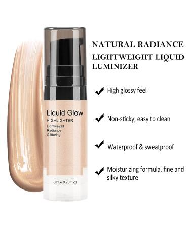 Boobeen Liquid Highlighter - Shimmer Glow Illuminator Drops for Radiant Skin - Champagne - Buy Online on GoSupps.com