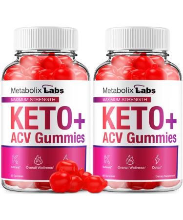 (2 Pack) Metabolix Labs Keto ACV Gummies - Advanced Formula Metabolix Keto Plus Weight Management ACV Gummies Apple Cider Vinegar Metabolix ACV Dietary Supplement Men Women (120 Gummies)