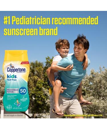 Coppertone Kids Sunscreen SPF 50 - Tear Free Mineral Based Water Resistant - 6 Fl Oz | Shop Internationally - Buy Online on GoSupps.com