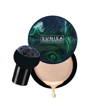 /l Air Cushion BB Cream Foundation Mushroom Head Flawless Liquid Foundation Cream with E Antioxidants Super Blendable Makeup. Normal