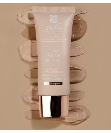 Bionike Defense Color 12H Matte Velvet Opaque Foundation SPF 15 for Combination and Oily Skin Minimizes Pores and Blemishes Evens Complexion Gives Velvety Skin 30 ml - Buy Online on GoSupps.com