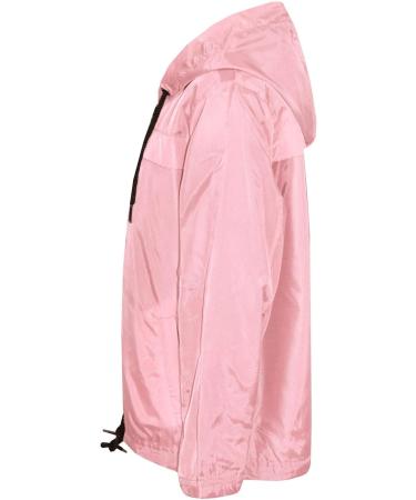 Kids Unisex Waterproof Hooded Cagoule Rain Mac - Baby Pink 5-6 - Buy Online on GoSupps.com