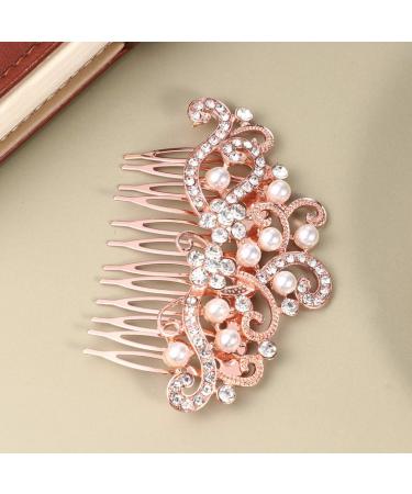 MAGICLULU Bride Hair Comb Metal Hair Claw Clips Bridal Hair Pin Hair Clip Bride Hair Accessory Crystal Headpiece Hair Pin Headpiece Bridal Headpiece Hair Pearls Wedding Accessories - Buy Online on GoSupps.com