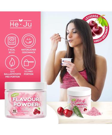 Premium Cherry Tasting Powder 200g - Vegan Gluten-Free Diabetic-Friendly - Only 7 kcal per Portion - Buy Online on GoSupps.com