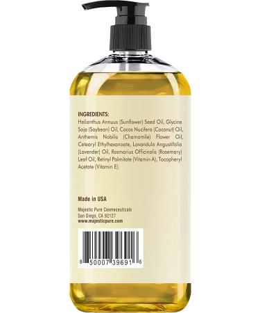 Majestic Pure Coconut Massage Oil - Ultra-Glide Formula for Therapeutic Massages - 8 fl oz (Pack of 2) - Buy Online on GoSupps.com