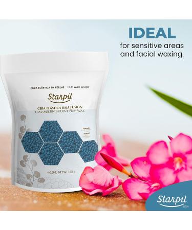 Starpil Blue Hard Wax Beads 1000g - Stripless Wax Beans Refill for Hair Removal - Professional Low Temperature Film Wax - 2.2lb Bag - Buy Online on GoSupps.com