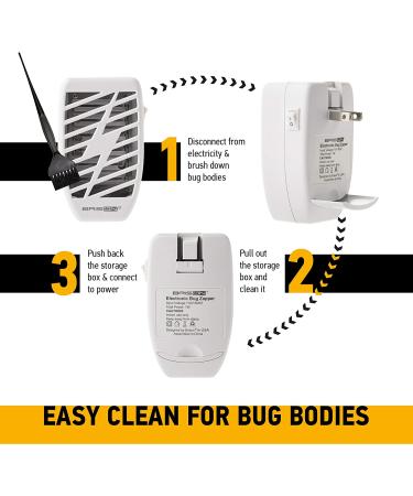 Electric Indoor Bug Zapper - Portable Plug-in Mosquito, Fly, and Insect Killer - 2 Pack White - Buy Online on GoSupps.com