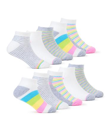 Keds Girls' Soft Half Cushion Socks, 10 Pack Medium L. Pink (10 Case Pack)
