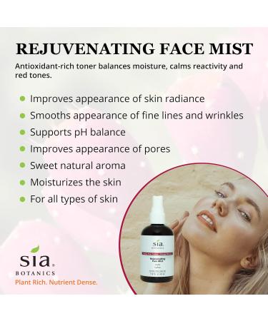 Rejuvenating Face Toner Mist | Prickly Pear Aloe Vera Orange Blossom | Natural Botanical Skincare for Women - 118ml/4oz - Buy Online on GoSupps.com