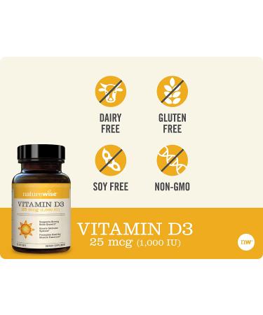 NatureWise Vitamin D3 1000 IU - 30 Count for Muscle, Bone & Immune Support | Non-GMO, Gluten-Free - Buy Online on GoSupps.com