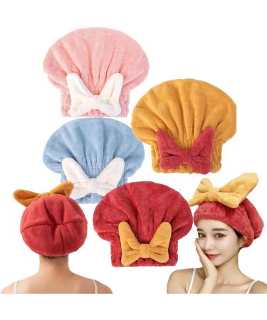 2025 New Super Absorbent Hair Towel Wrap for Wet Hair Super Absorbent Hair Towel for Women Microfiber Hair Towel Absorbent Hair Towel Wrap with Long & Thick Hair (Pink_1pcs)