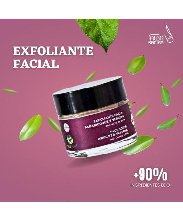  ALBA NATURA Alba Natura - Facial Scrub - Apricot and Organic Donkey Milk Scrub - For all skin types - Promotes cell renewal - 50ml glass jar - Buy Online on GoSupps.com